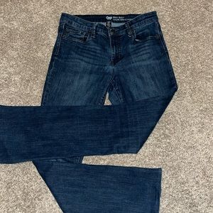 Gap Baby Boot Coupe Mini-Evasee dark blue jeans, size 6/28R. Great condition!